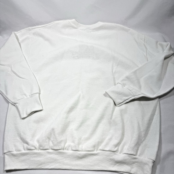 1985 Delta Vintage White Las Vegas Casino StripPuff Printing Bedazzled Crewneck - Picture 4 of 6